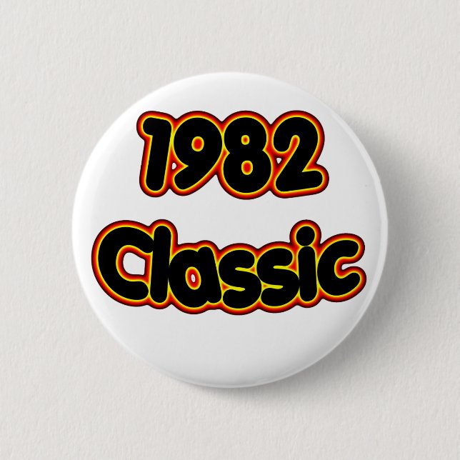1982 Classic 6 Cm Round Badge (Front)