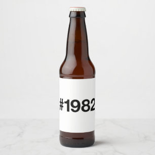 1982 Hashtag 43 Birthday Anniversary Beer Bottle Label