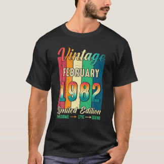 1982 Vintage Birthday Sunset Vintage 40 Years T-Shirt
