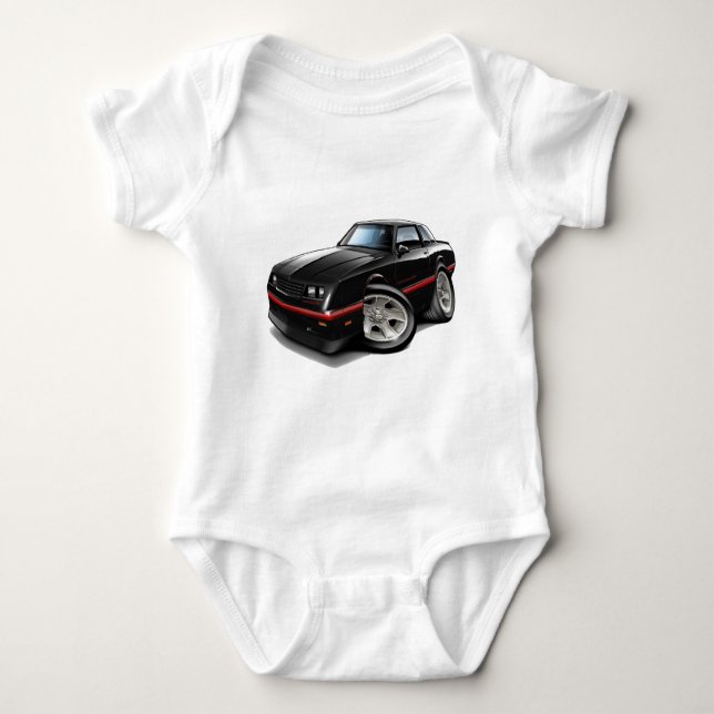 1983-88 Monte Carlo Black Car Baby Bodysuit (Front)