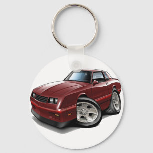 1983-88 Monte Carlo Maroon Car Key Ring