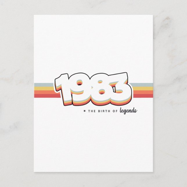 1983 The birth of legends Postcard (Front)