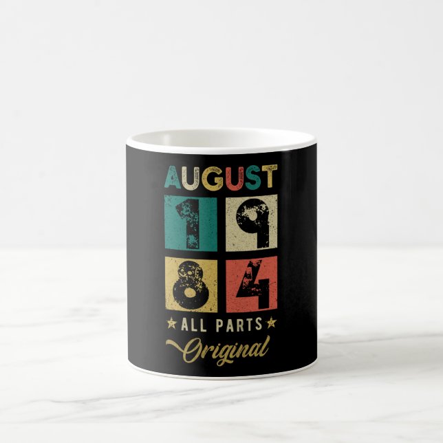 1984 August Birthday Retro Coffee Mug (Center)