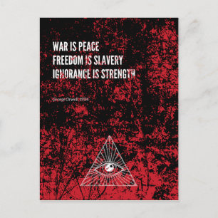 1984 George Orwell War is Peace Postcard