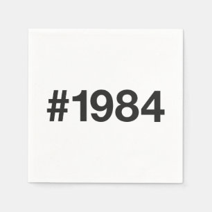 1984 Hashtag 41 Birthday Anniversary Napkin