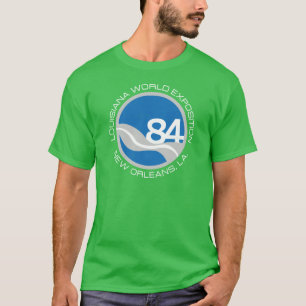 1984 World Exposition Icon with Location T-Shirt