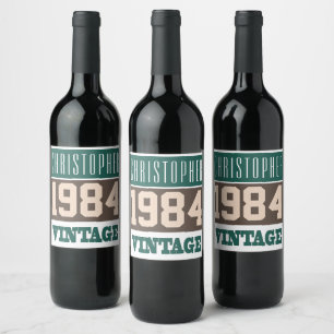 1984 Year of Birth Wine Label