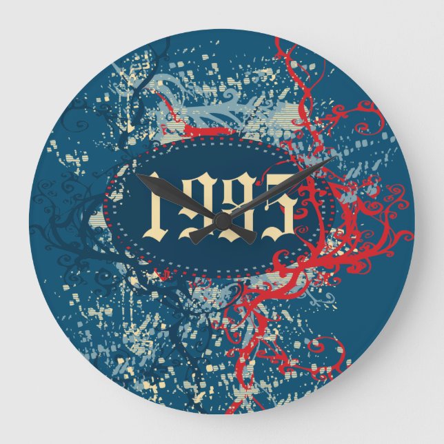 1985 Birthday Year or Since 1985 or Made in 1985 Large Clock (Front)