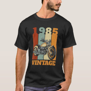 1985 Born Vintage Motorcycle Biker Motorcyclist T-Shirt