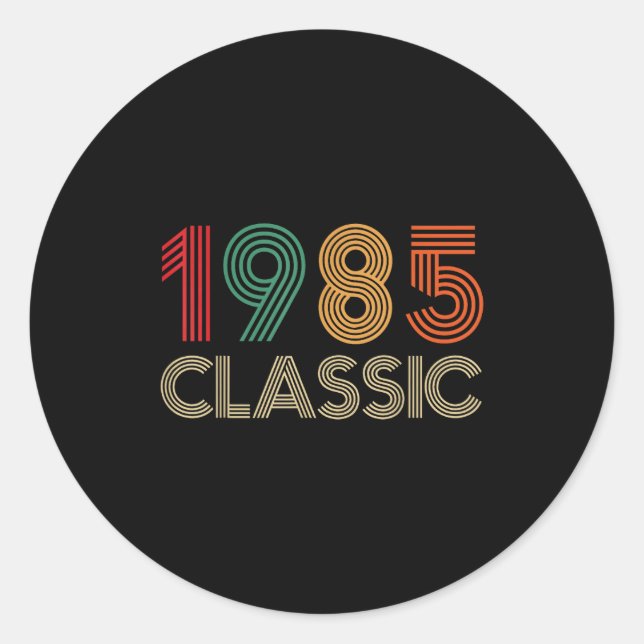 1985 Clic 40th Birthday For Men Women 40 Year Old  Classic Round Sticker (Front)