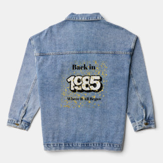 1985 Gold Splash Birthday Denim Jacket