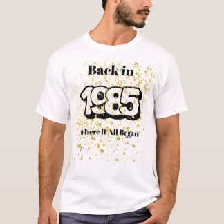 1985 Gold Splash Birthday T-Shirt