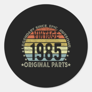 1985 Original P 38Th Classic Round Sticker