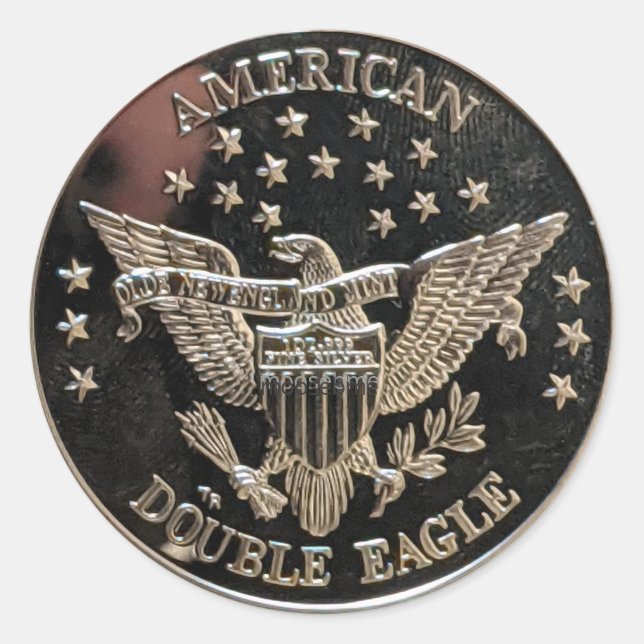 1985 Silver Eagle Back Classic Round Sticker (Front)