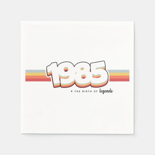1985 The birth of legends Napkin (Front)
