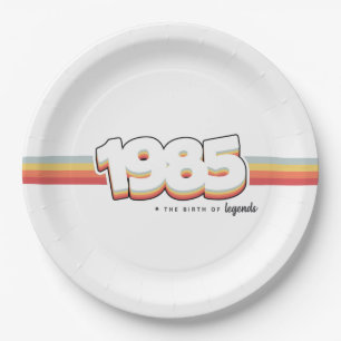 1985 The birth of legends Paper Plate