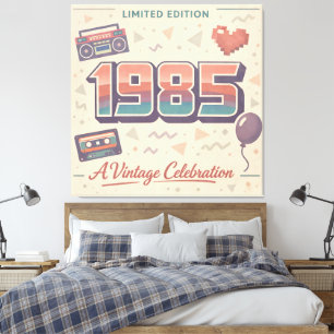 1985 Vintage Birthday Canvas Print – Retro Limited