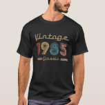 1985 Vintage Classic Retro Birthday Gift T-Shirt<br><div class="desc">1985 Vintage Classic Retro Birthday Gift Shirt</div>