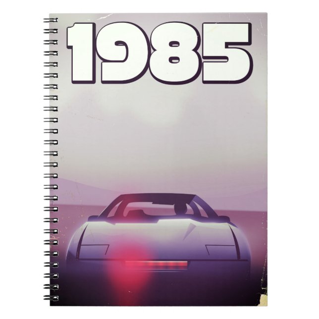 1985 vintage supercar poster notebook (Front)