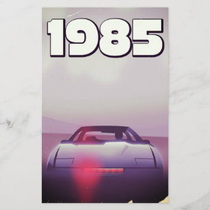 1985 vintage supercar poster stationery