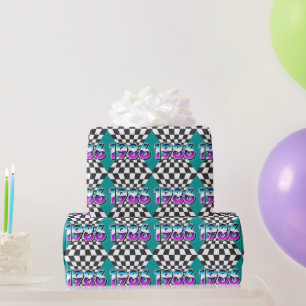 1986 40th Birthday Retro Vintage Party Decor Wrapping Paper