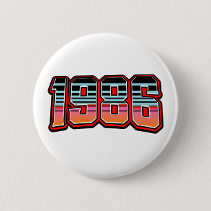 1986 6 CM ROUND BADGE