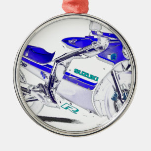 1986-GSX-R-750 SUPERBIKE. METAL TREE DECORATION