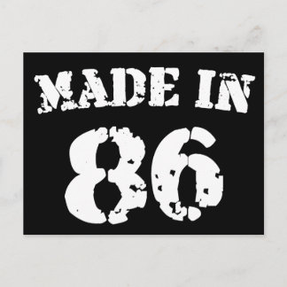 1986 Made In 86 Postcard