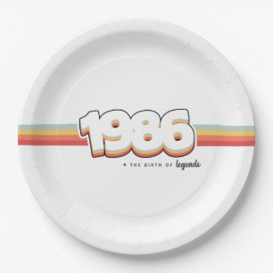 1986 The birth of legends Paper Plate