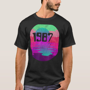 1987 35 Year Old Retro Disco 1987 35th Birthday T-Shirt