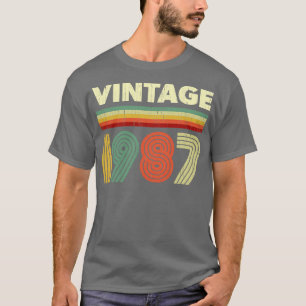 1987 Birthday Vintage Retro 34 years old Design T-Shirt