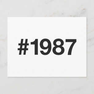 1987 Hashtag 38 Birthday Anniversary Postcard