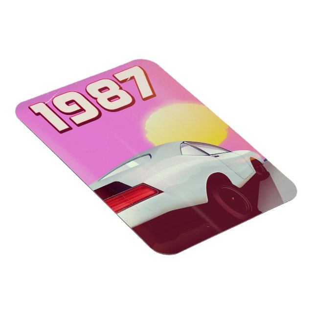 1987 sportscar poster magnet (Right Side)