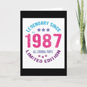 1987 Vintage Birthday Card