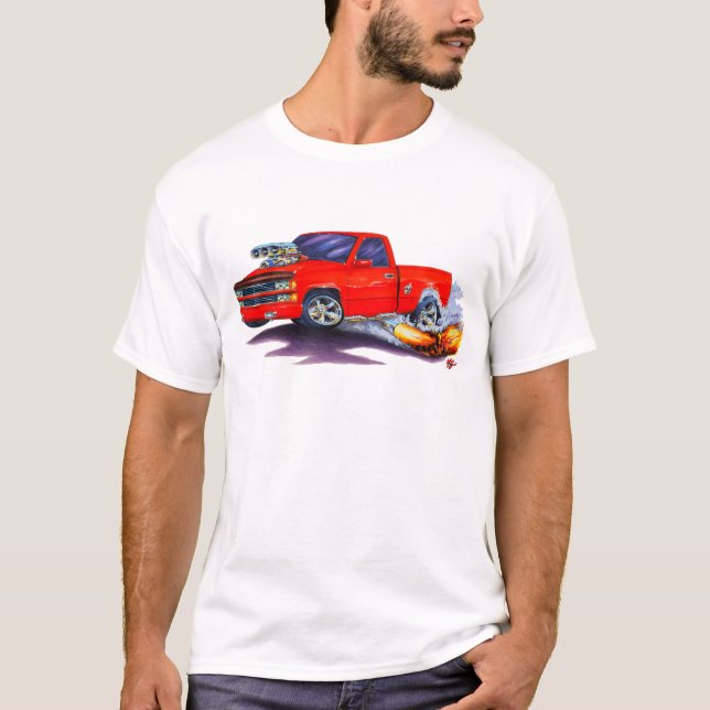 1988-98 Silverado Red Truck T-Shirt (Front)