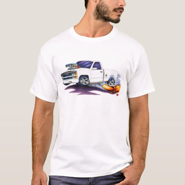1988-98 Silverado WhiteTruck T-Shirt (Front)