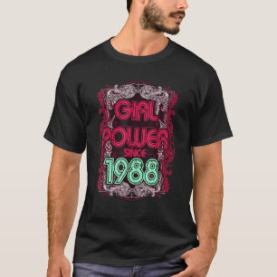 1988 Year Birthday Girl Power Retro Vintage Style T-Shirt