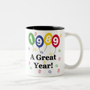 1989 A Great Year Birthday Two-Tone Coffee Mug