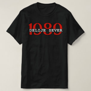 1989 Delije Sever Crveno Beli  T-Shirt