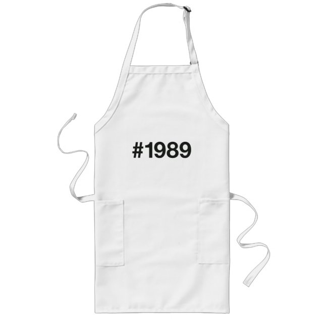 1989 Hashtag 36 Birthday Anniversary Long Apron (Front)