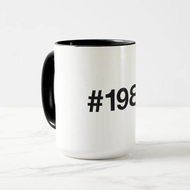 1989 Hashtag 36 Birthday Anniversary Mug (Front Left)