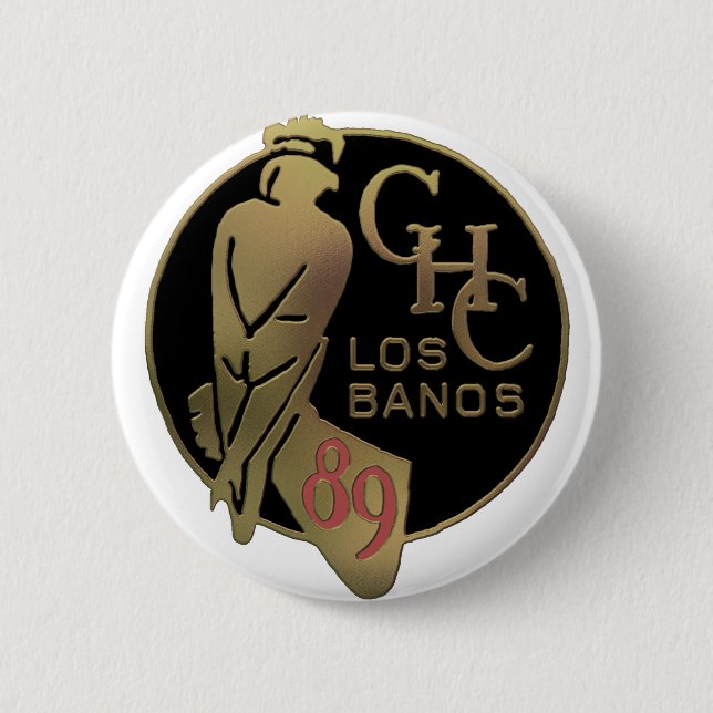 1989 Los Banos 6 Cm Round Badge (Front)