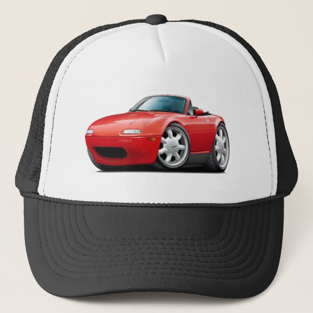 1990-98 Miata Red Car Trucker Hat (Front)
