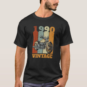 1990 Born Vintage Motorcycle  Biker Motorcyclist T-Shirt
