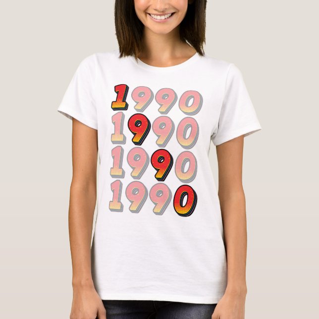 1990 Retro Design T-Shirt (Front)