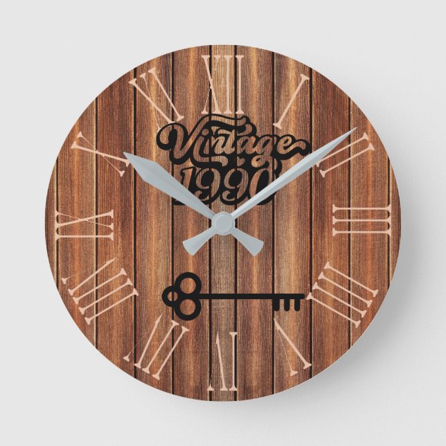 1990 Vintage Acrylic Wall Clock (Front)