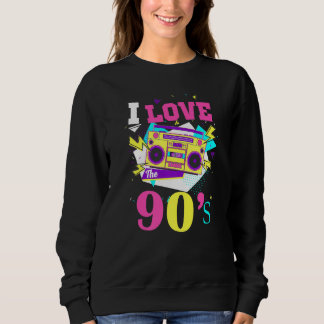 1990's 90s I Heart Nineties I Love The 90's Old Sc Sweatshirt