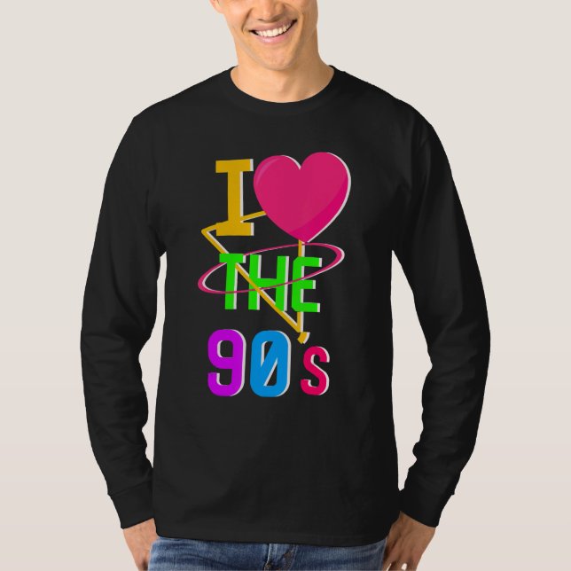 1990's 90s I Heart Nineties I Love The 90's Old Sc T-Shirt (Front)
