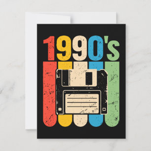 1990s retro floppy disc computer nostalgia invitation