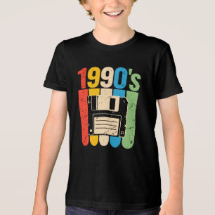 1990s retro floppy disc computer nostalgia Tri-Blend shirt